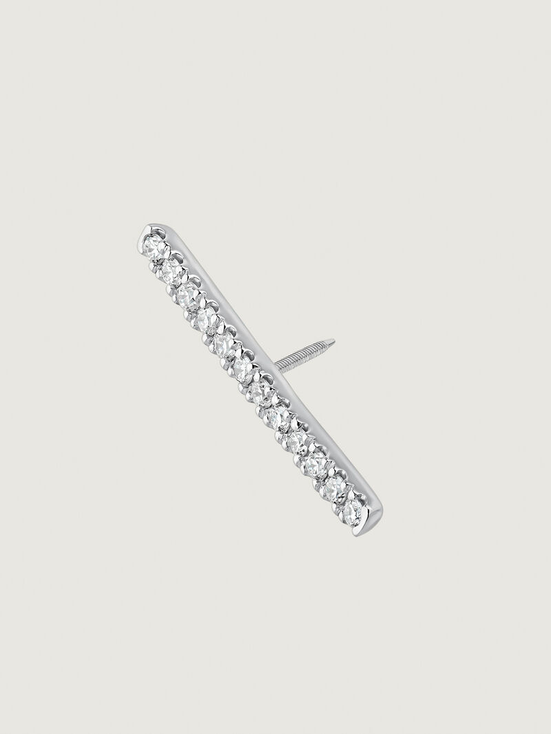 18K white gold piercing with diamonds image number 3