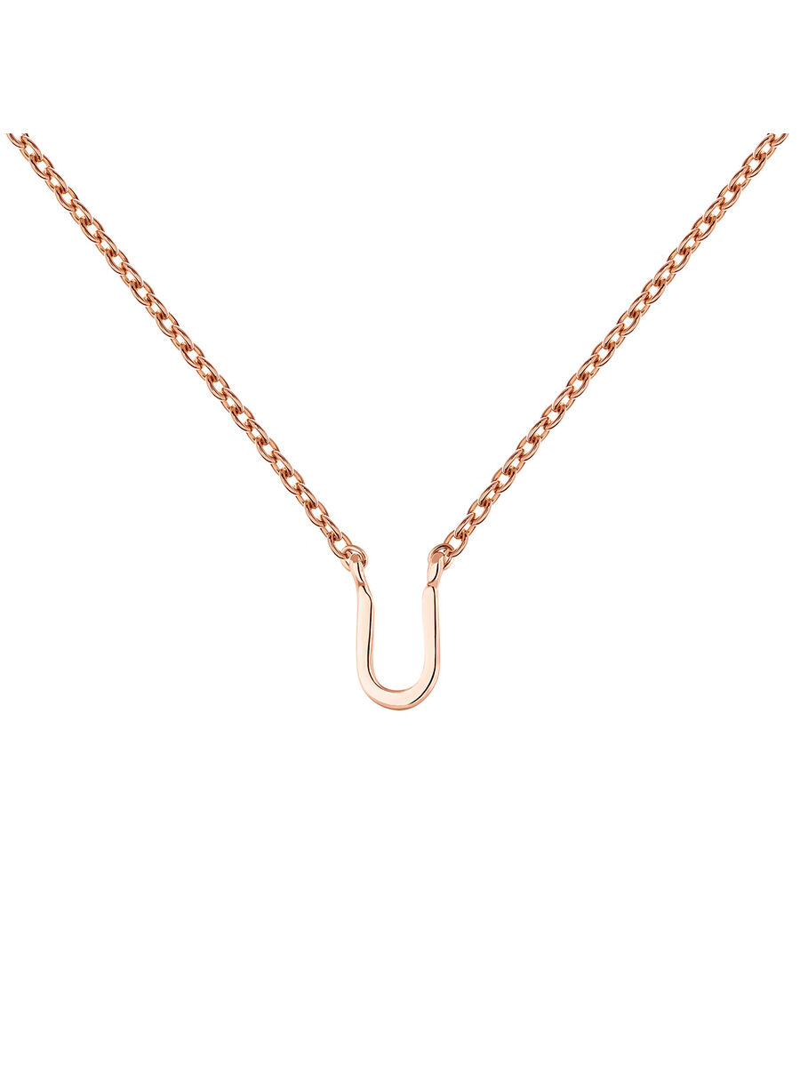 Collar inicial U oro rosa 9 kt , J04382-03-U, mainproduct