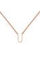Collar inicial U oro rosa 9 kt , J04382-03-U