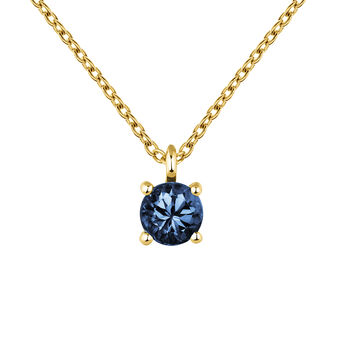 Pendant in 9k yellow gold with a blue sapphire , J04084-02-BS, mainproduct