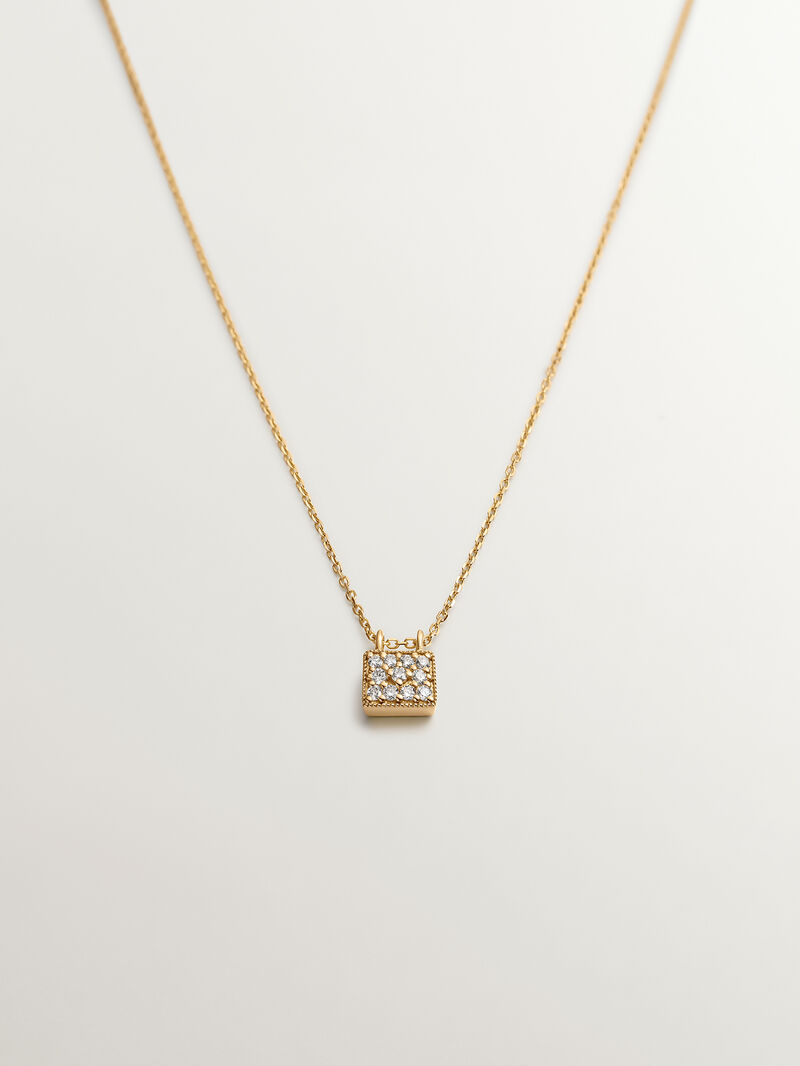 18K Yellow Gold Pendant with Diamonds image number 0