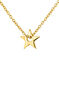 Gold plated maxi star pendant necklace, J04932-02