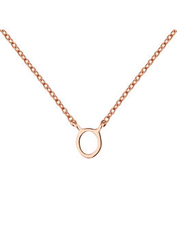 Rose gold Initial O necklace , J04382-03-O, mainproduct