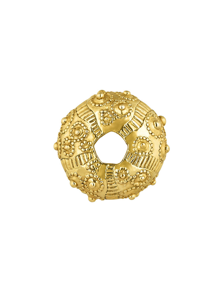 Sea urchin circular charm in 18k yellow gold-plated sterling silver, J05200-02, hi-res