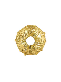 Pendentif circulaire oursin en argent plaqué en or jaune 18 K, J05200-02,hi-res