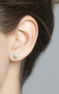 Boucles d'oreilles bordure topaze argent , J01307-01-WT