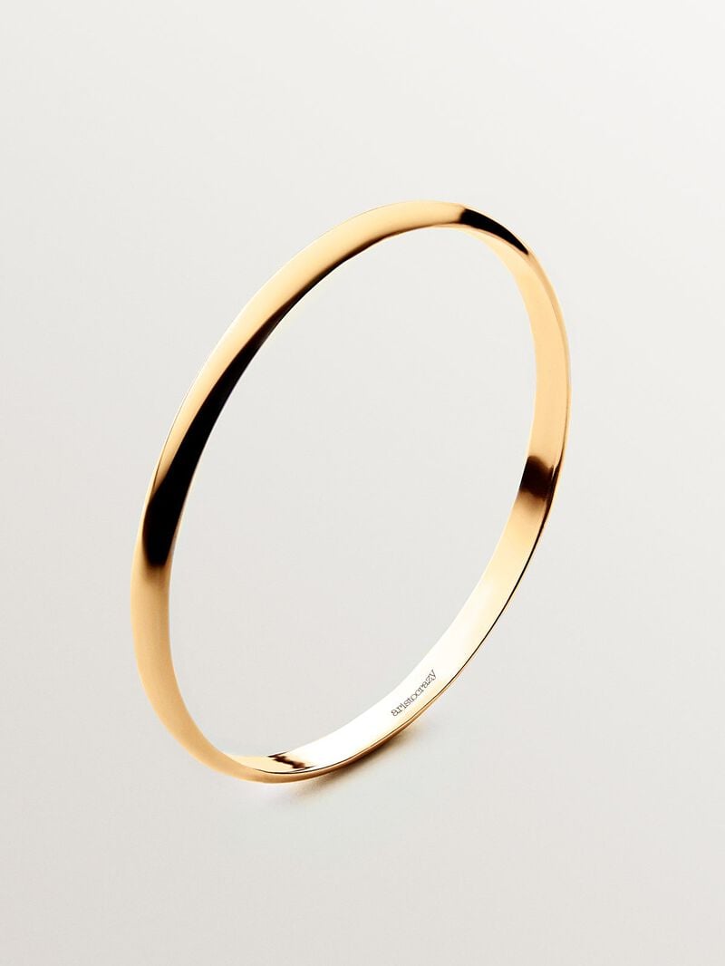 Rigid weekly style bracelet in 18K yellow gold plated 925 silver. image number 2