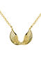 Gold plated wings necklace , J04304-02