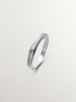 Irregular-shaped, embossed silver ring, J05209-01, mainproduct
