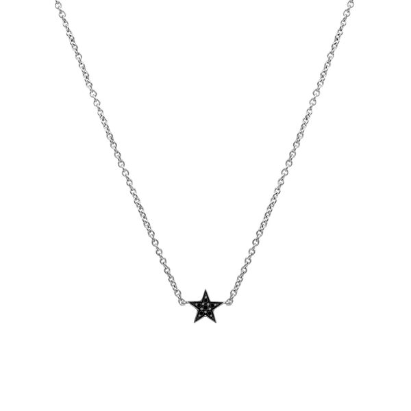 Collier étoile spinelles argent , J01863-01-BSN,hi-res