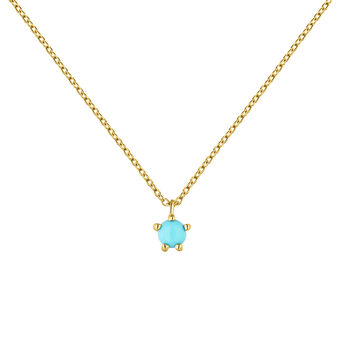 Collier turquoise or 9 ct, J04708-02-TQ, hi-res