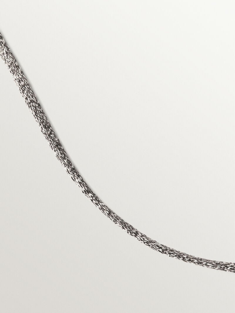 Gray cord with 925 silver finishes image number 4