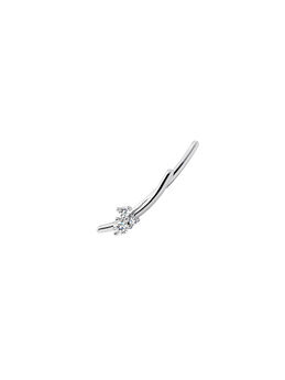 Climbing left earcuff earring in 9k white gold with 0.04ct diamonds , J04957-01-L,hi-res