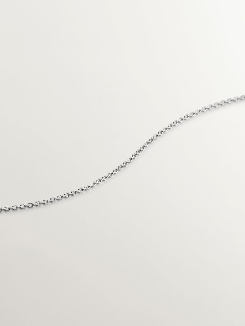 9K White Gold Pendant with Three Diamonds image number 4