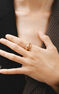 Anillo doble abombado de plata bañada en oro amarillo de 18kt, J05224-02