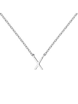 Collier iniciale X or blanc , J04382-01-X, mainproduct