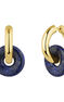Gold plated silver lapis lazuli earrings , J04751-02-LP