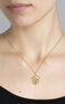 Collar motivo cuarzo plata recubierta oro , J04555-02-GQ