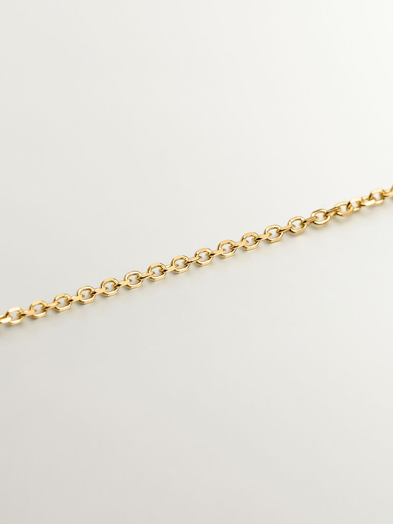 18K yellow gold pendant with three diamonds image number 4