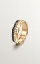 Anillo multibrazo relieve espinelas plata recubierta oro , J04903-02-BSN