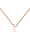Rose gold Initial E necklace , J04382-03-E