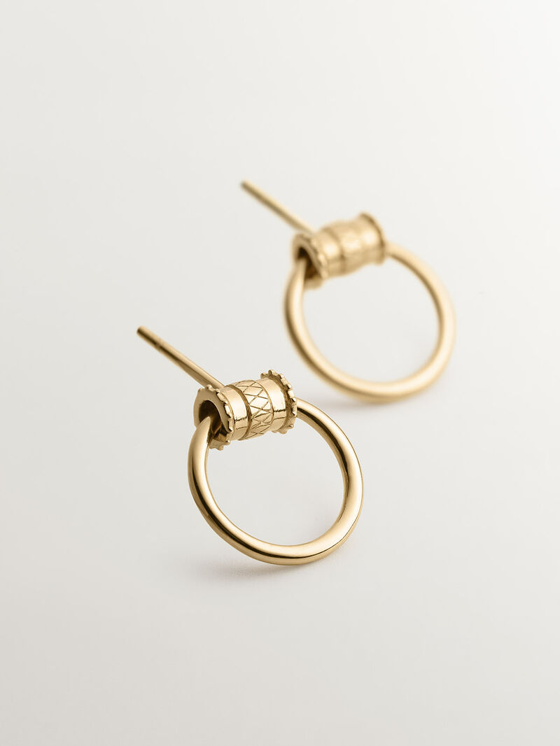 18K yellow gold plated 925 sterling silver earring image number 4