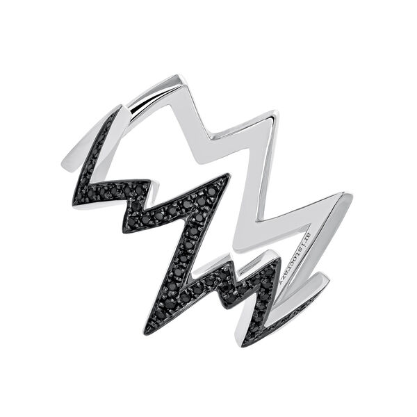Silver lightning-bolt ring with spinels , J03628-01-BSN,hi-res