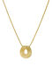 Oval-shaped, embossed pendant in 18kt yellow gold-plated sterling silver, J05212-02