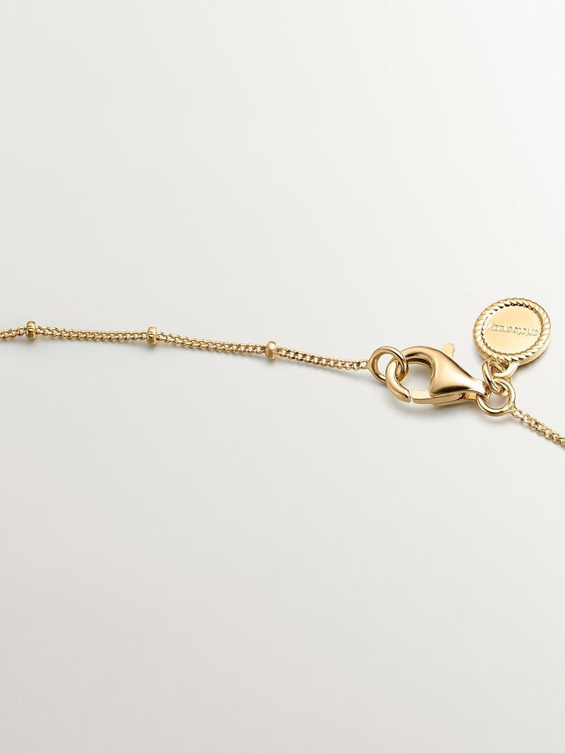 925 Silver necklace bathed in 18K yellow gold with teardrops image number 6