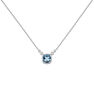 Silver topaz necklace, J04688-01-LB-WT