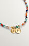 Gold-plated silver P initial medallion charm  , J03455-02-P