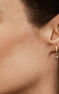 Gold plated silver stars hoop earring , J04816-02