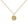 Collar medalla estrella plata recubierta oro, J04934-02