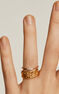 Bague en or rose 18 K avec trois diamants, J04436-03