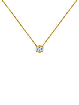 Necklace in 18k yellow gold-plated silver necklace with a Sky blue topaz, J04668-02-SKY,hi-res