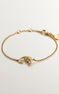 Pulsera motivo camaleón plata recubierta oro, J03870-02