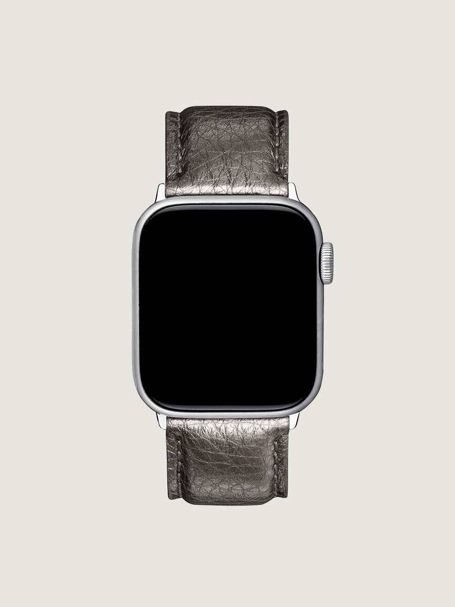 Titanium grey buffalo leather Apple Watch band, IWSTRAP-SL, hi-res