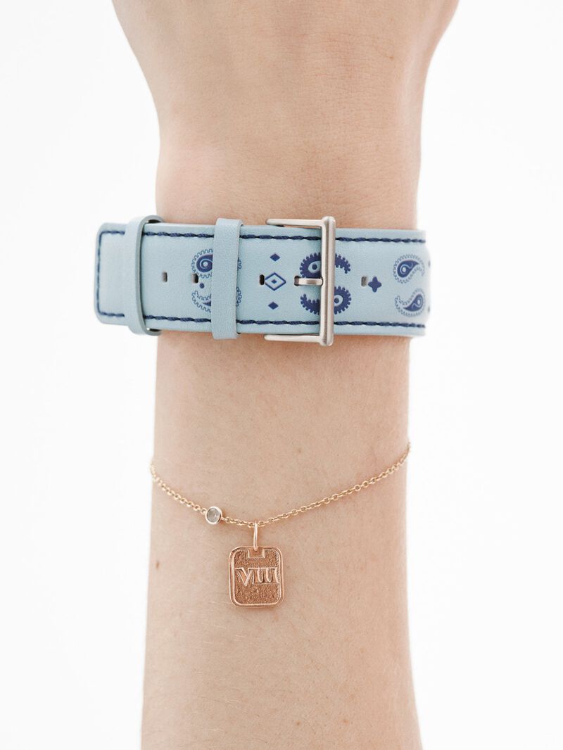 925 silver charm bathed in 18k rose gold with number 8 image number 5