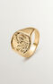 Anillo sello paisaje de plata ba?±ada en oro amarillo de 18kt, J04831-02