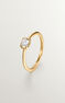 Anillo topacio blanco plata recubierta oro , J04664-02-WT