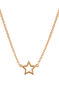 Colgante estrella hueca plata recubierta oro rosa , J00659-03