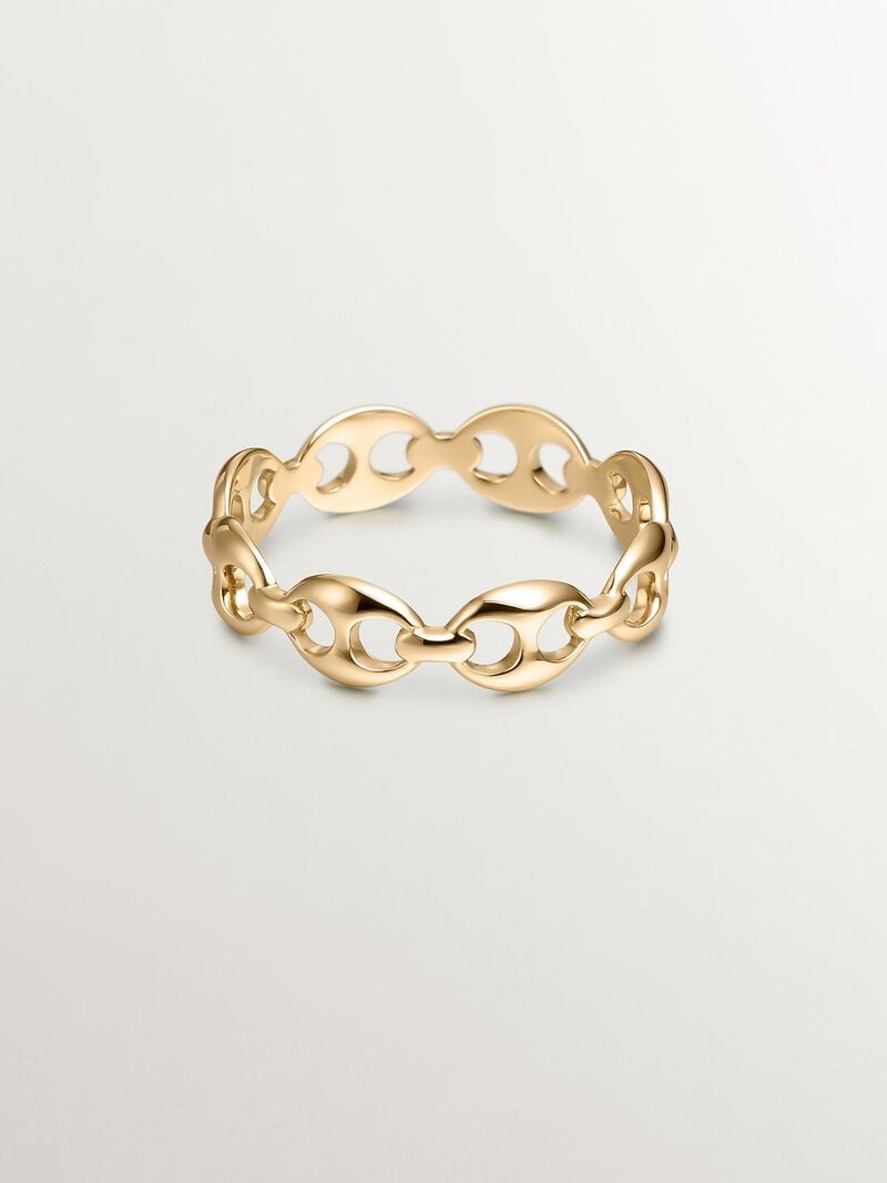 9K white gold ring with skulls image number 2
