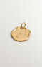 Gold-plated silver O initial medallion charm  , J04641-02-O