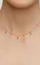 Collar motivos piedras plata recubierta oro , J04682-02-RO-SB-WT