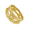 Small gold plated wicker ring , J04410-02