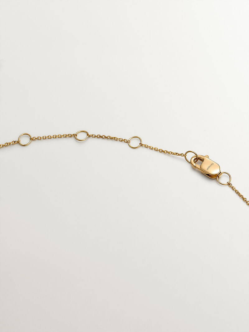 18K yellow gold pendant with diamond cross. image number 3