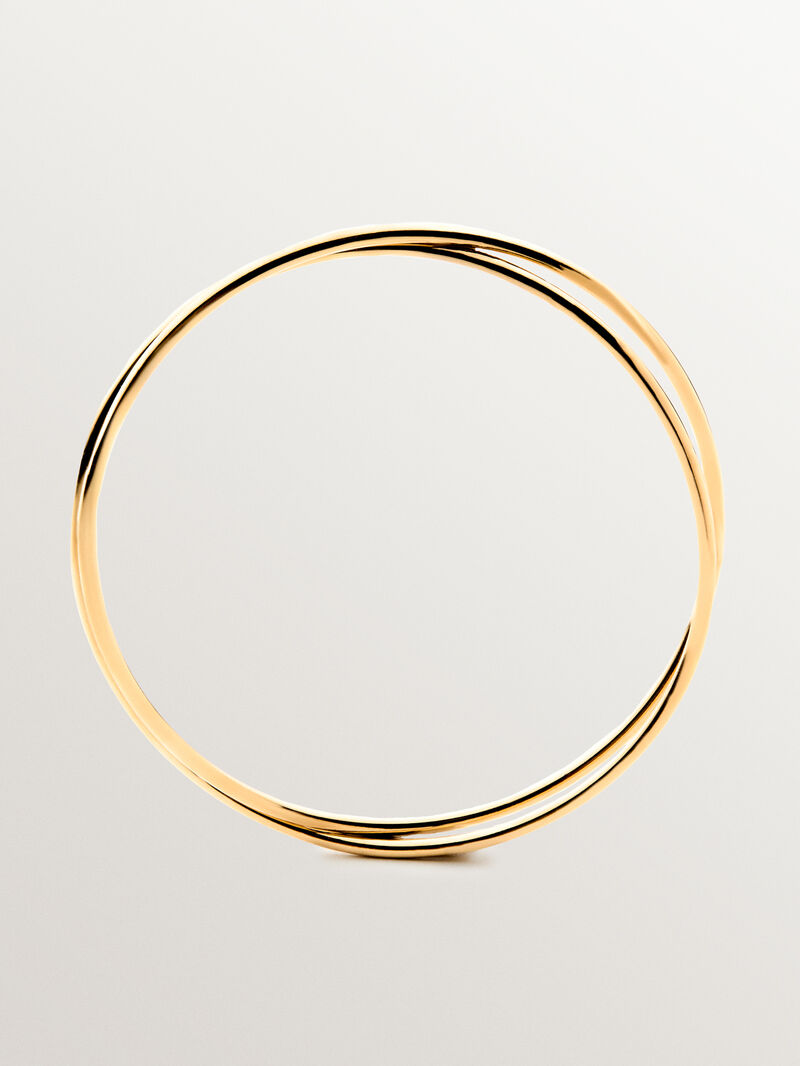 Rigid weekly style bracelet in 18K yellow gold plated 925 silver. image number 4