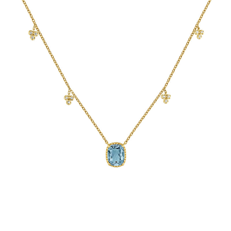 Gold plated topaz necklace, J04684-02-LB-WT, hi-res
