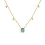 Gold plated topaz necklace, J04684-02-LB-WT