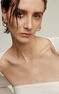 Medium rose gold plated cabled hoop earrings , J01588-03